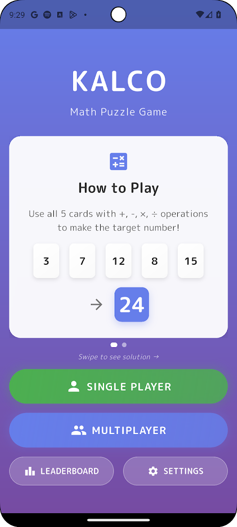 KALCO – 24 Game Number Puzzle — screenshot 1